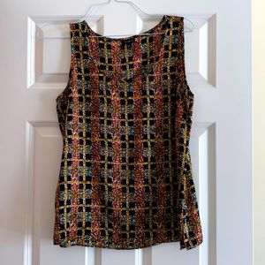 Talbots 100% Silk Scoop Neck and Sleeveless Top